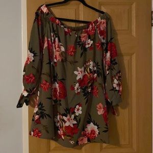 Off the shoulder dress -floral print